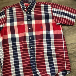 Nautica button up shirt men's large classic preppy